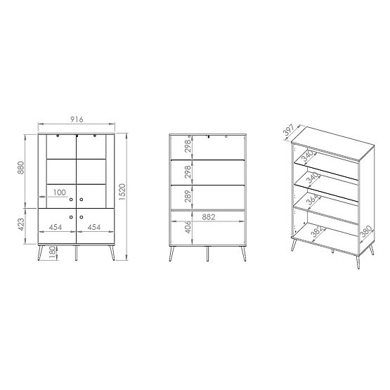Vitrine Wald größer - grün