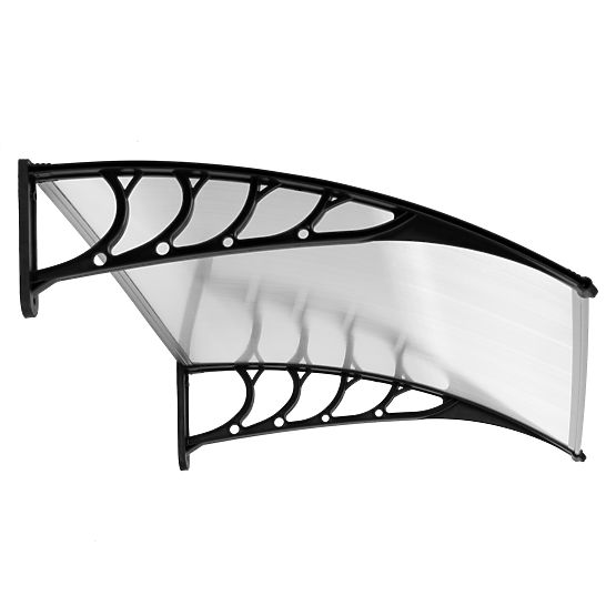 Vordach über der Tür 120x100 cm Schutzdach Polycarbonat