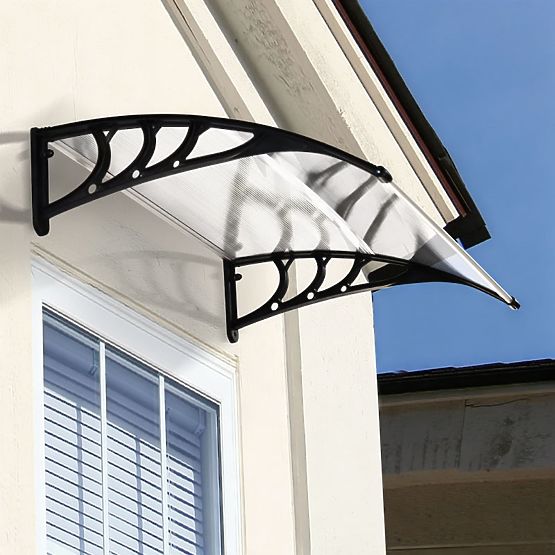 Vordach über der Tür 120x80 cm Polycarbonat-Überdachung