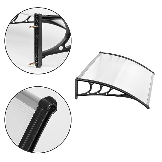 Vordach über der Tür 150x80 cm Schutzdach Polycarbonat