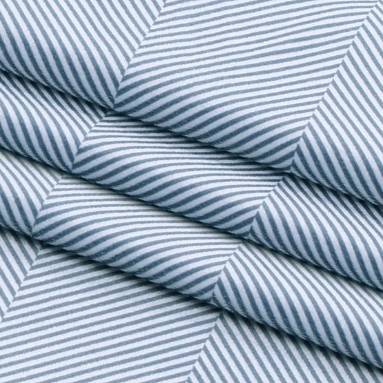 Vorhang CLEAR Farbe Dunkelblau mit Druckmotiv im Boho-Stil klassisch silberne Metallösen