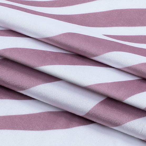 Vorhang FUN in Rosa mit Tiermotivdruck im tropischen Stil, silberne Metallösen