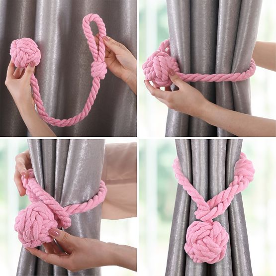 Vorhänge - Zubehör DAUPHIN Farbe Puderrosa ameliahome