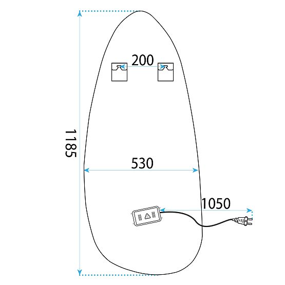 WAND-LED-SPIEGEL 120x55cm YH-3359
