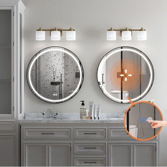 WAND-LED-SPIEGEL 50cm MMJ Schwarz