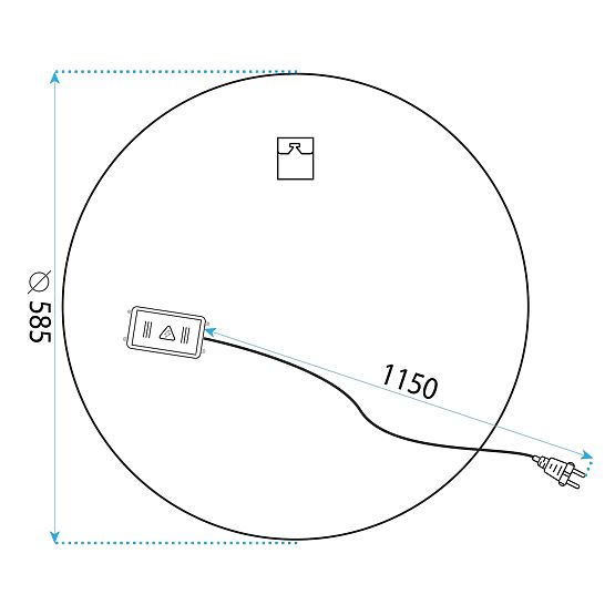 WAND-LED-SPIEGEL 60cm BAS