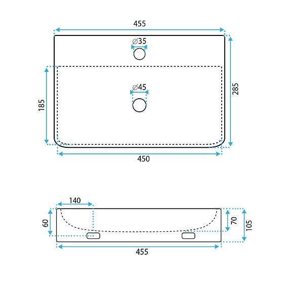 Wand-Waschbeckenschale Rea Naomi