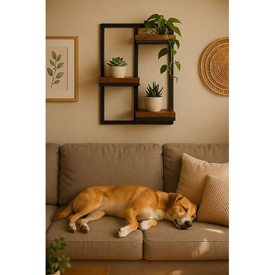 Wandblumenständer Hängeregal für Blumen Dekoration 3 Ebenen Loft ModernHome