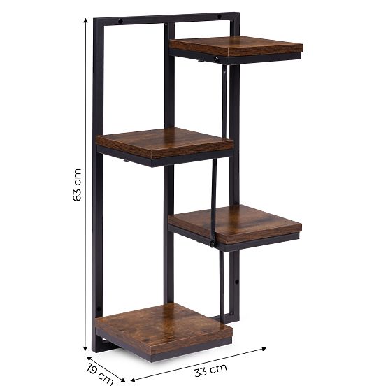 Wandblumenständer Regal für Blumen Dekoration 4 Ebenen Loft ModernHome