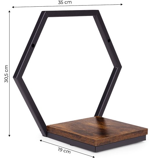 Wandblumentopf hängendes Regal für Pflanzen Dekoration Loft Hexagon ModernHome