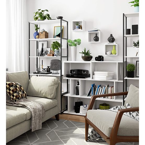 WANDREGAL K 25x25cm SET 3 STÜCK WEISS