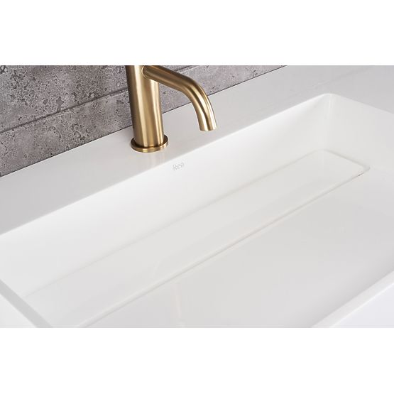 Waschbecken aus Konglomerat Archi 75 CM weiß