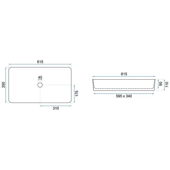 Waschbecken Denis Marmo Shiny Aufsatz