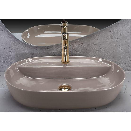 Waschbecken REA Aura 61 Beige Glänzend