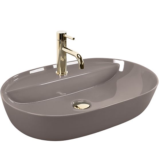 Waschbecken REA Aura 61 Beige Glänzend