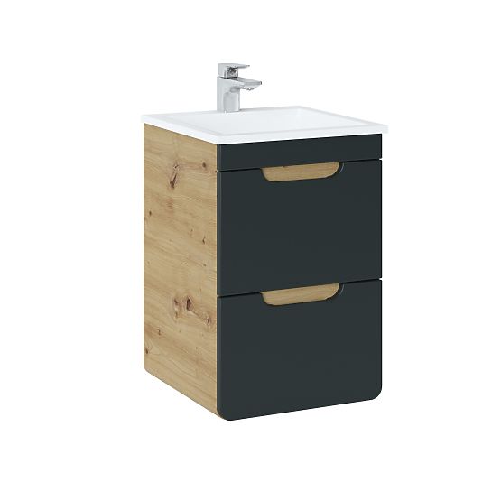 Waschtischunterschrank 40 cm 2 Schubladen