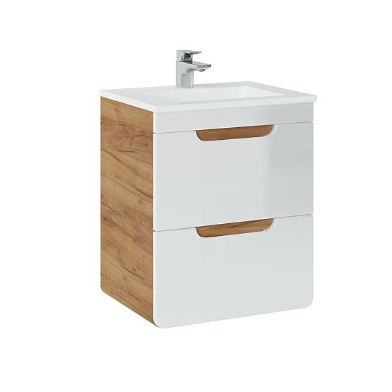 Waschtischunterschrank 50 cm 2 Schubladen