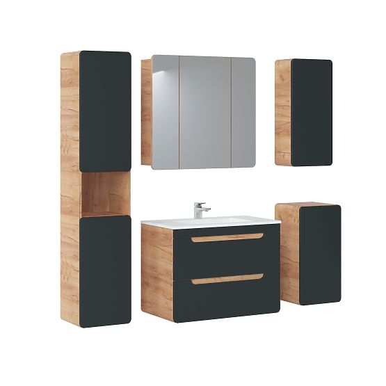 Waschtischunterschrank 80 cm 2 Schubladen