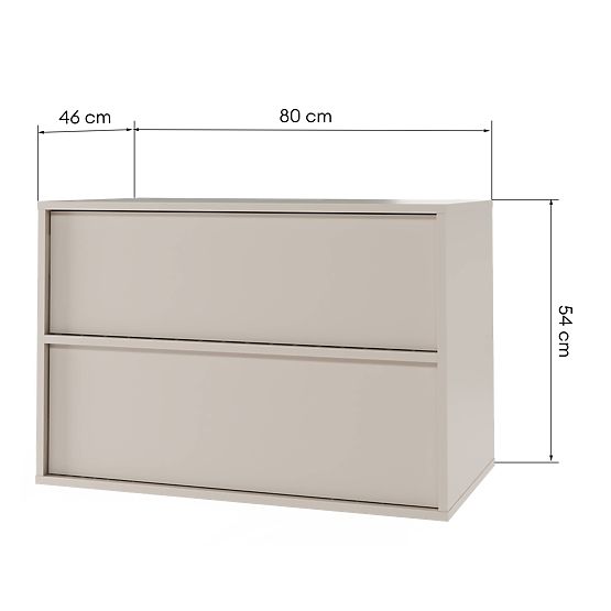 Waschtischunterschrank Mossy, 80 cm, Kaschmir