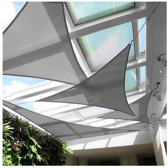 Wasserabweisendes Sonnensegel 4x4x4m ModernHome - grau