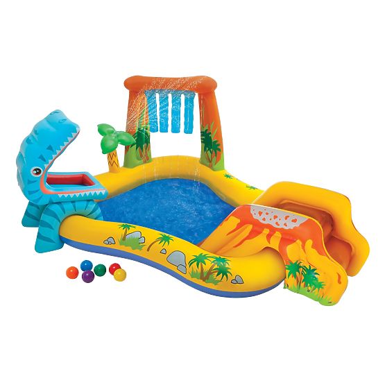 Wasserpool Kinderspielplatz mit Rutsche und Fontäne Intex 57444