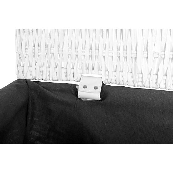 Weidenkiste 65L 56x34x34 cm weiß-grau