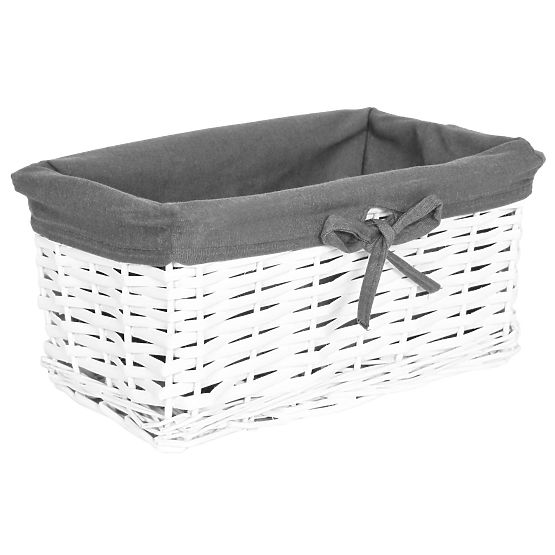 Weidenkorb 30x20x15 cm - weiß-grau