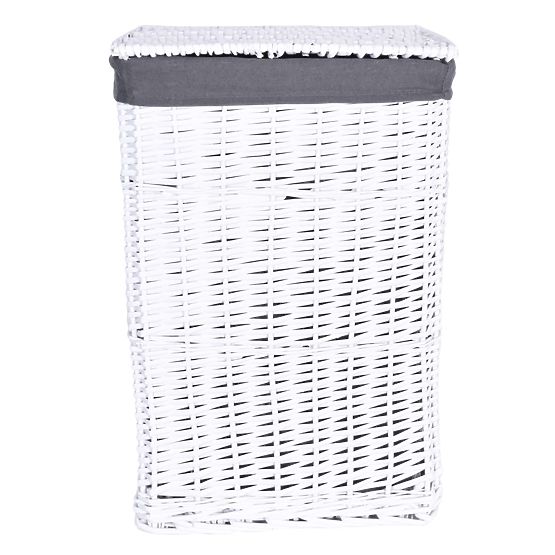 Weidenkorb 48x36x66 cm - 114L - weiß-grau