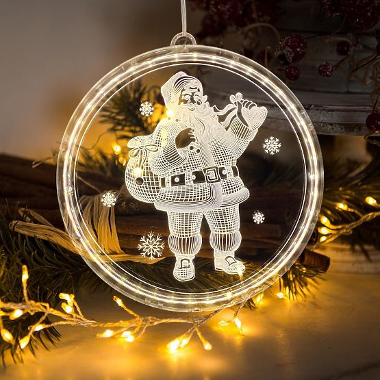 Weihnachtliche LED-Dekoration Santa CD003