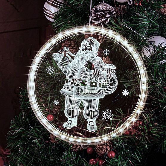 Weihnachtliche LED-Dekoration Santa CD003
