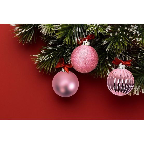 WEIHNACHTSDEKORATIONEN ROSE RED 36 STÜCK 311433
