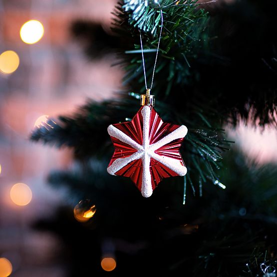 WEIHNACHTSDEKORATIONEN ROT WEISS 78 STÜCK SYSD1688-113