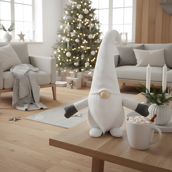 Weihnachtswichtel 35cm YX045 Weiß