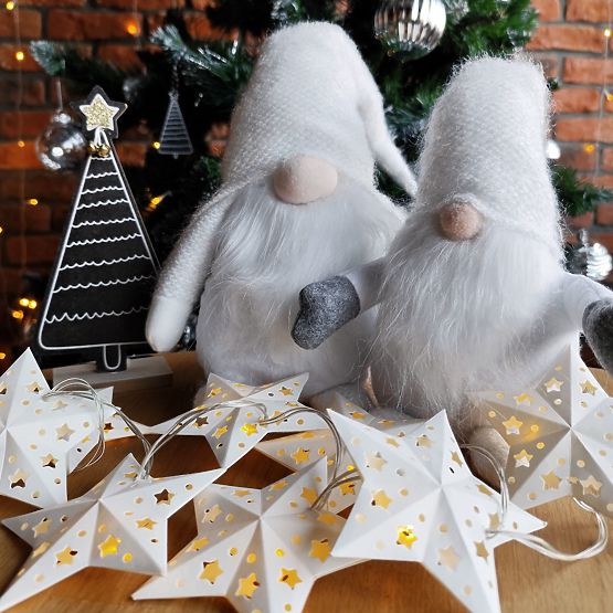 Weihnachtswichtel 35cm YX045 Weiß