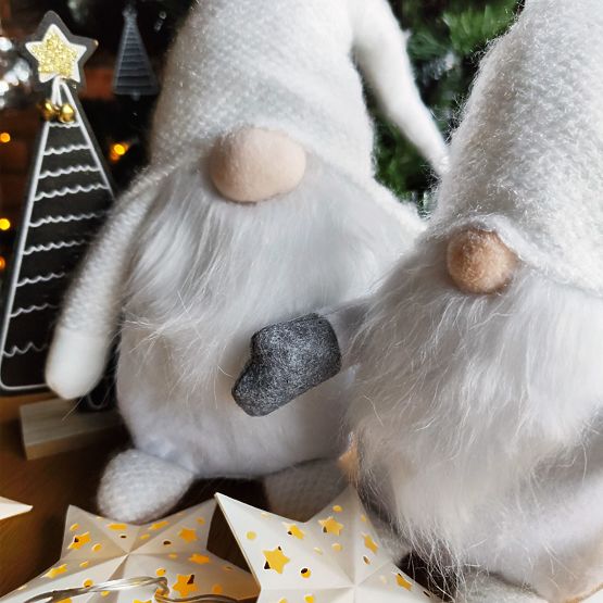 Weihnachtswichtel 35cm YX045 Weiß