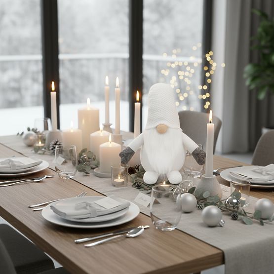 Weihnachtswichtel 35cm YX045 Weiß