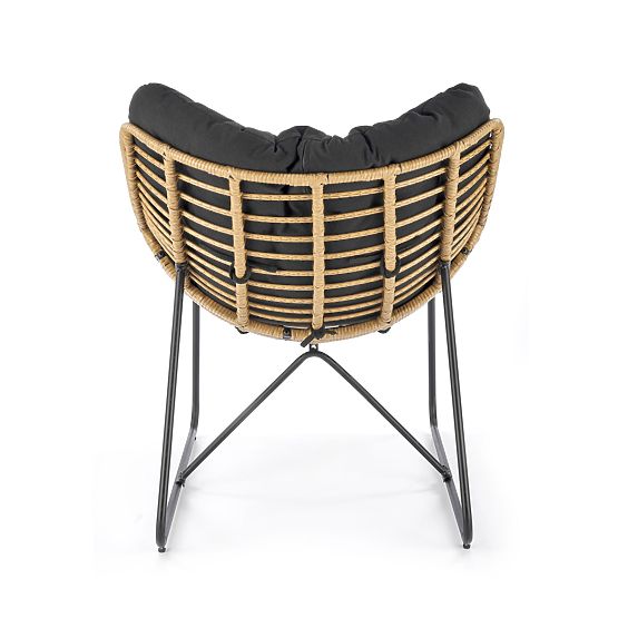 WHISPER Sessel - schwarz / natur