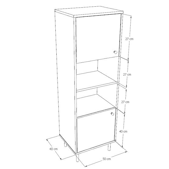 Wohnzimmer-Vitrine Venus weiß Loft