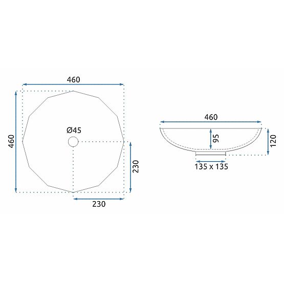 Zeitloses Waschbecken REA ARCTIC BLACK
