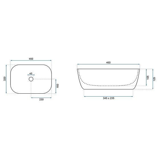 Zeitloses Waschbecken Rea Belinda Aiax Shiny