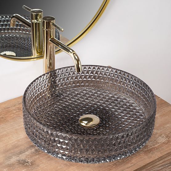 Zeitloses Waschbecken Rea Cristal Grau 39