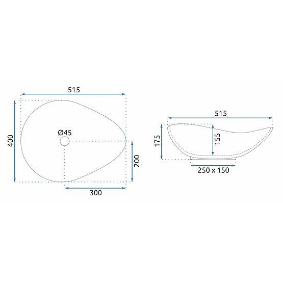 Zeitloses Waschbecken Rea Dora Stone