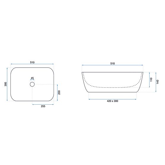 Zeitloses Waschbecken Rea Freja Beige
