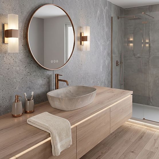 Zeitloses Waschbecken Rea Freja Beige