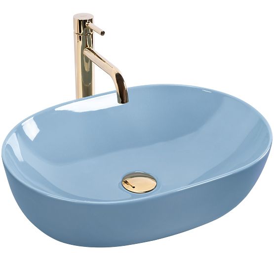Zeitloses Waschbecken Rea LISA L.BLUE SHINY