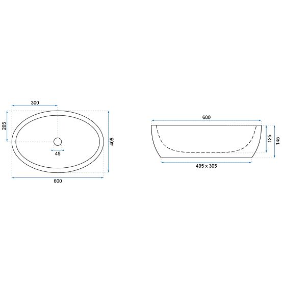 Zeitloses Waschbecken Rea Meryl Schwarz / Gold