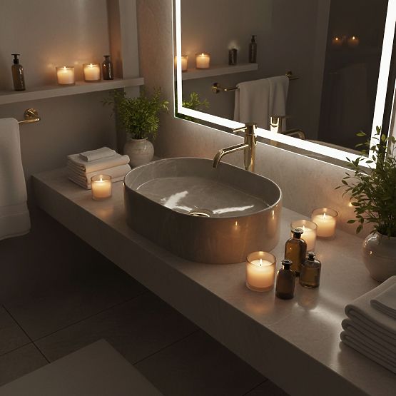 Zeitloses Waschbecken Rea Nadia 50 Kashmir