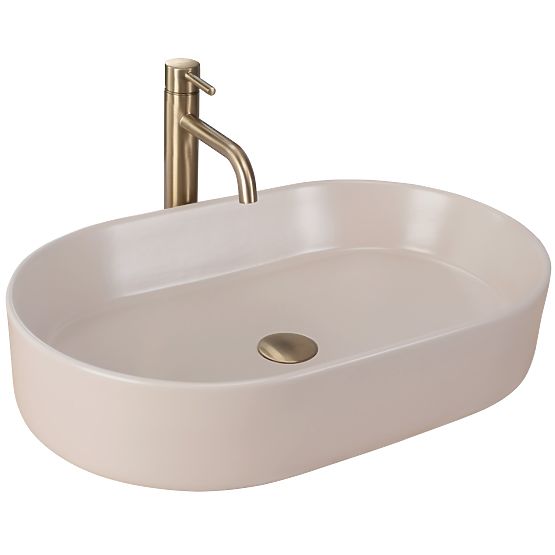 Zeitloses Waschbecken Rea NADIA 60 BEIGE MATT