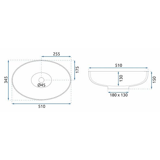 Zeitloses Waschbecken Rea Nicole Transparent