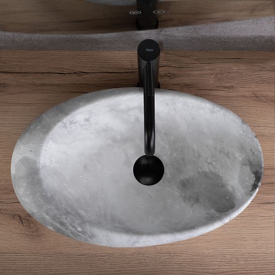 Zeitloses Waschbecken Rea Roxy C Stone L.GREY